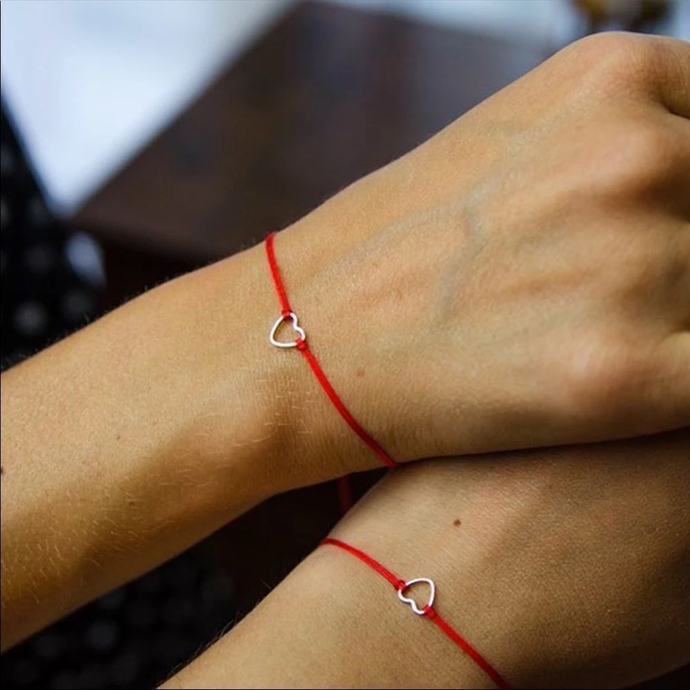 RED His & Hers Matching Rope Bracelets - Picture 3 of 11
